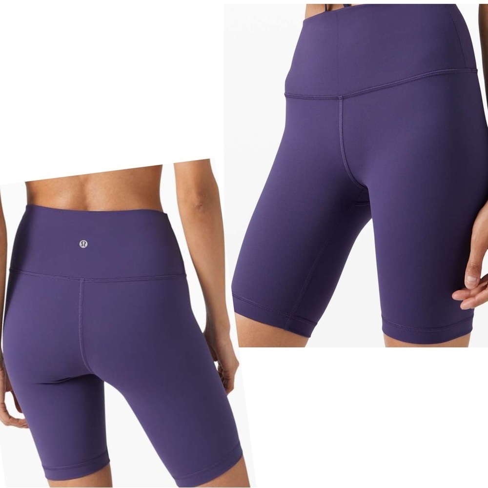 NWT Lululemon Wunder Train High Rise Short 8" midnight orchid purple